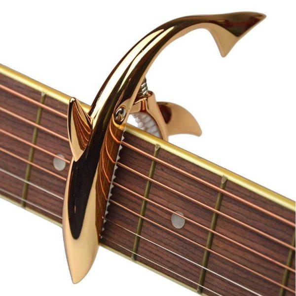 Shark Shape Zinc Alloy Guitar Capo (Rose Gold)