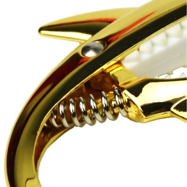 Shark Shape Zinc Alloy Guitar Capo (Rose Gold) - Image 3