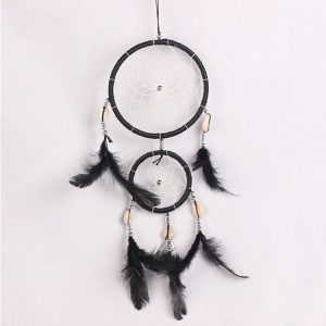 Creative Hand-Woven Crafts Dream Catcher Home Car Wall Hanging Decoration (Black)