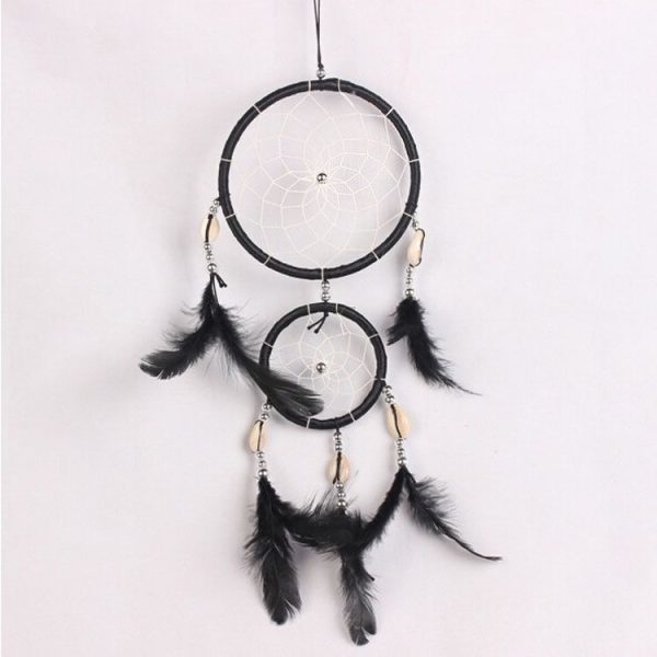 Creative Hand-Woven Crafts Dream Catcher Home Car Wall Hanging Decoration (Black) - Image 2