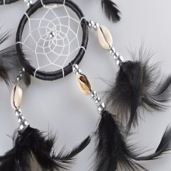Creative Hand-Woven Crafts Dream Catcher Home Car Wall Hanging Decoration (Black) - Image 3