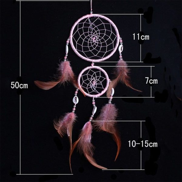 Creative Hand-Woven Crafts Dream Catcher Home Car Wall Hanging Decoration (Black) - Image 6