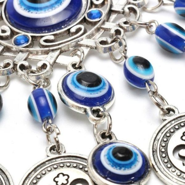 2 PCS Home Gifts Blue Glass Evil Eye Pendant Amulet Wall Hanging Decoration - Image 3