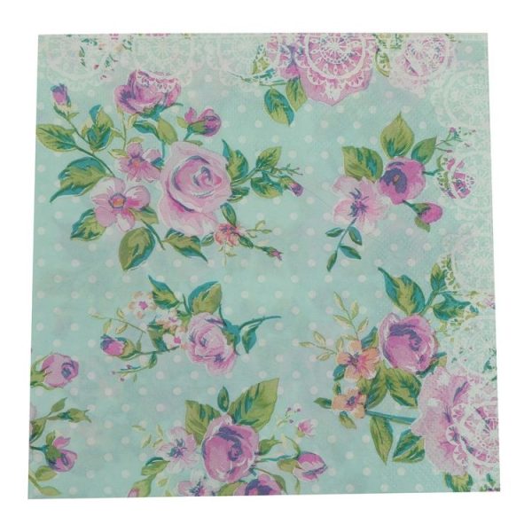 Colorful Printed Flower Wedding Banquet Napkins Placemats - Image 3