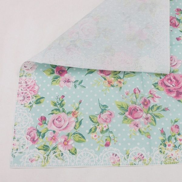 Colorful Printed Flower Wedding Banquet Napkins Placemats - Image 4