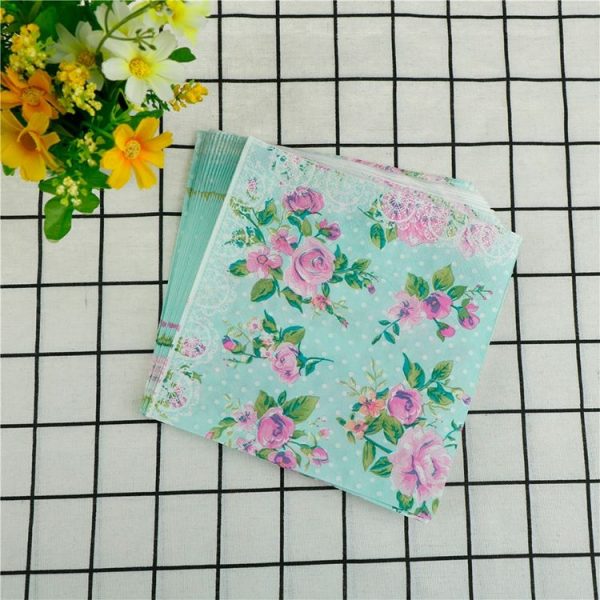Colorful Printed Flower Wedding Banquet Napkins Placemats - Image 6
