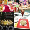 Colorful Printed Flower Wedding Banquet Napkins Placemats - Image 7