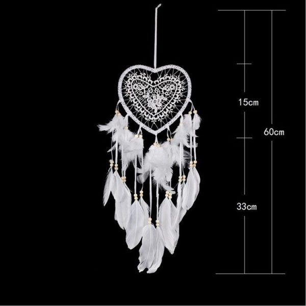 Creative Hand-Woven Crafts Dream Catcher Home Car Wall Hanging Decoration, Type: With Light (White) - Image 6