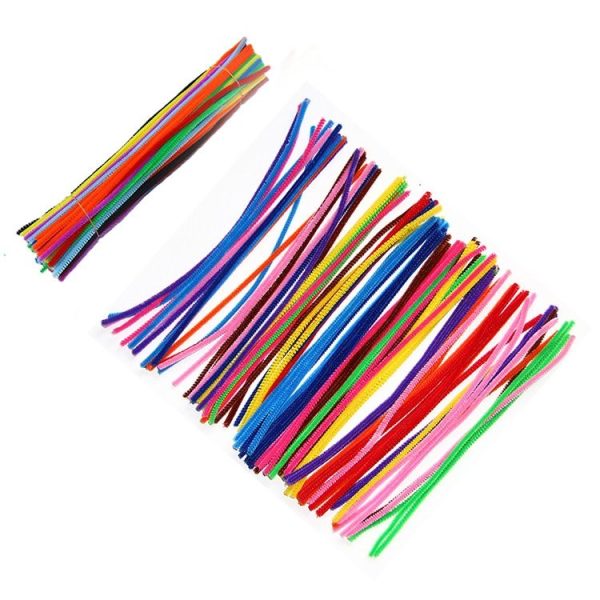 100 PCS Plush Stick Children Educational Toys Handmade Materials, Random Color Delivery - Image 4