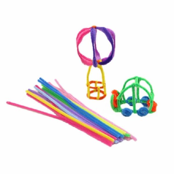 100 PCS Plush Stick Children Educational Toys Handmade Materials, Random Color Delivery - Image 5