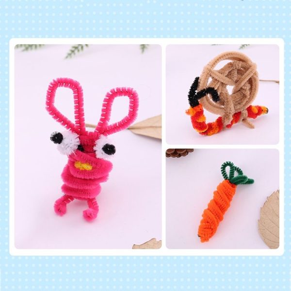 100 PCS Plush Stick Children Educational Toys Handmade Materials, Random Color Delivery - Image 7