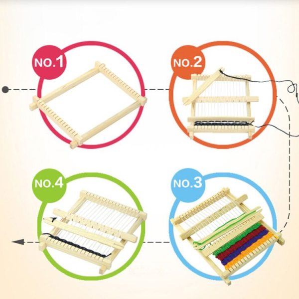 Children Educational Toys Wooden Small Looms - Image 4