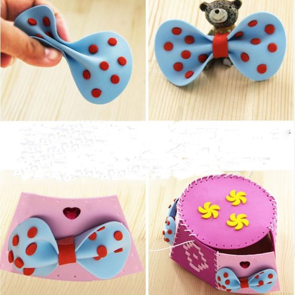 Kids DIY Hat Craft Toys EVA Foam Paper Weaving Hat, Random Color Delivery - Image 4