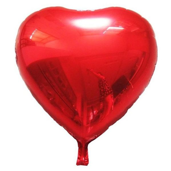 32 Inch Heart Shape Inflatable Foil Balloons Helium Balloon Birthday Party Wedding Decoration, Size: 75cm (Red) - Image 2