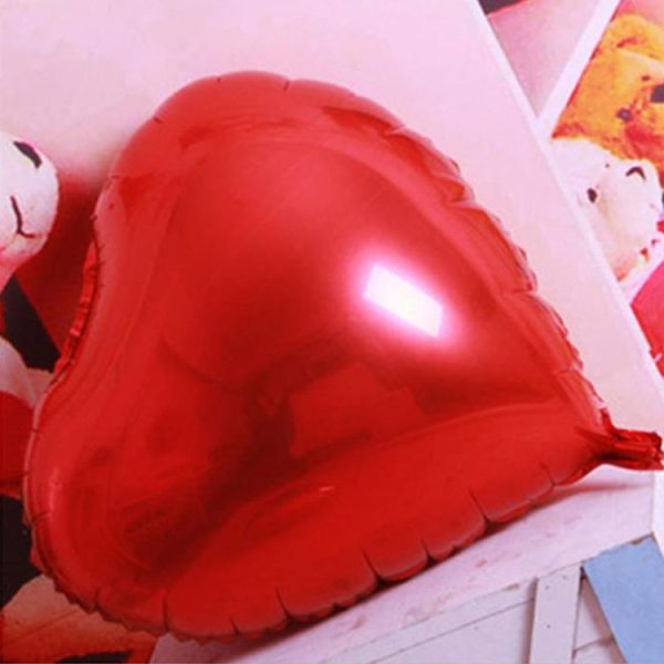 32 Inch Heart Shape Inflatable Foil Balloons Helium Balloon Birthday Party Wedding Decoration, Size: 75cm (Red) - Image 3