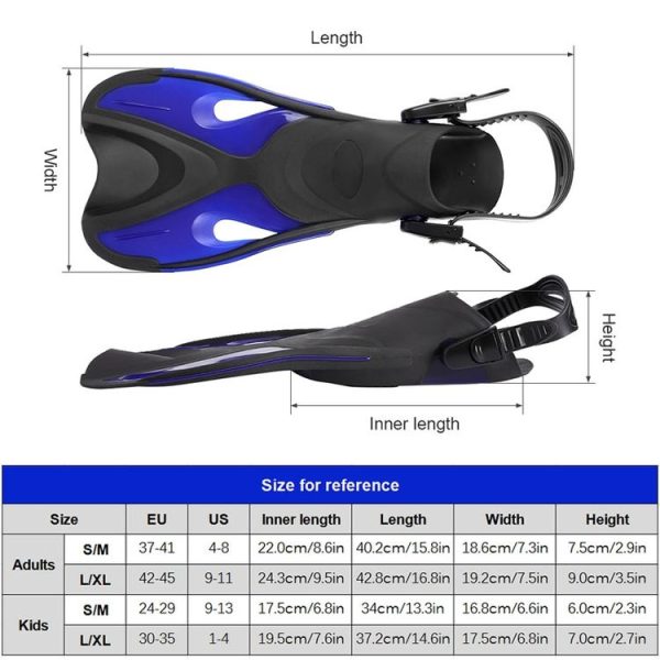 Adult Children Adjustable Flippers Snorkeling Equipment - Image 7