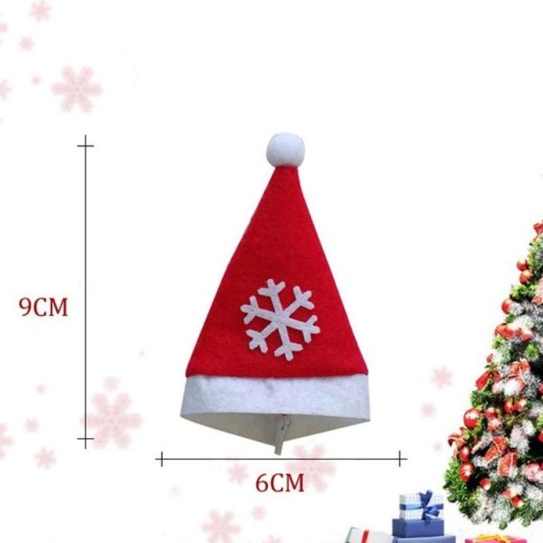 2 Bags Merry Christmas Knife Fork Tableware Holder Snowflakes Christmas Hat Christmas Decorations (Red) - Image 4