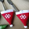 2 Bags Merry Christmas Knife Fork Tableware Holder Snowflakes Christmas Hat Christmas Decorations (Red) - Image 7