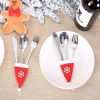 2 Bags Merry Christmas Knife Fork Tableware Holder Snowflakes Christmas Hat Christmas Decorations (Red) - Image 8