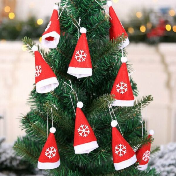 2 Bags Merry Christmas Knife Fork Tableware Holder Snowflakes Christmas Hat Christmas Decorations (Red) - Image 9