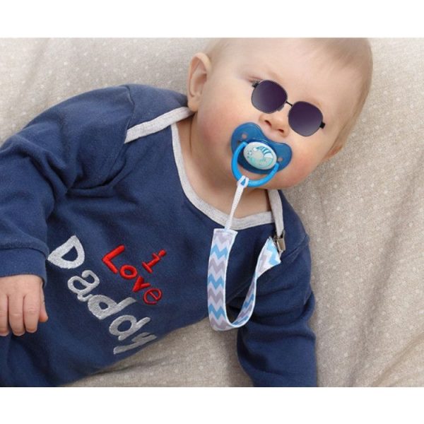 4 PCS / Set Baby Pacifier Chain Clip Cotton Double Printed Pacifier Chain (Cross Arrow) - Image 5