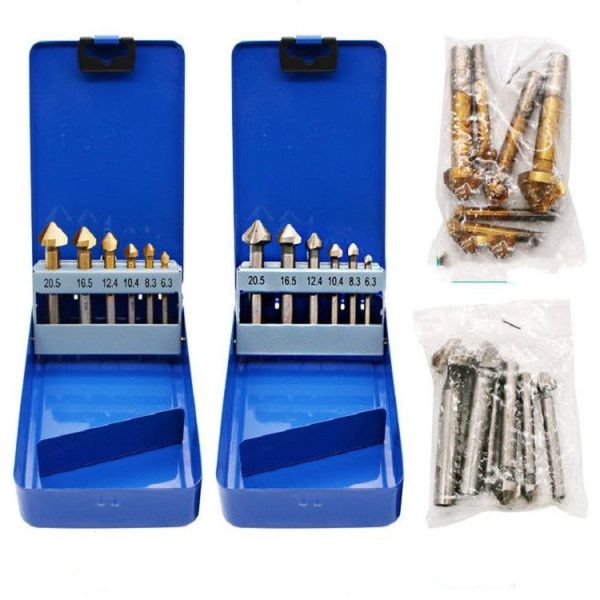 6 In 1 90 Degree Three-edge Chamfering Knife Woodworking Milling Cutter Chamfering Machine Hole Opener, Package: Plastic Bag (White Diamond) - Image 8