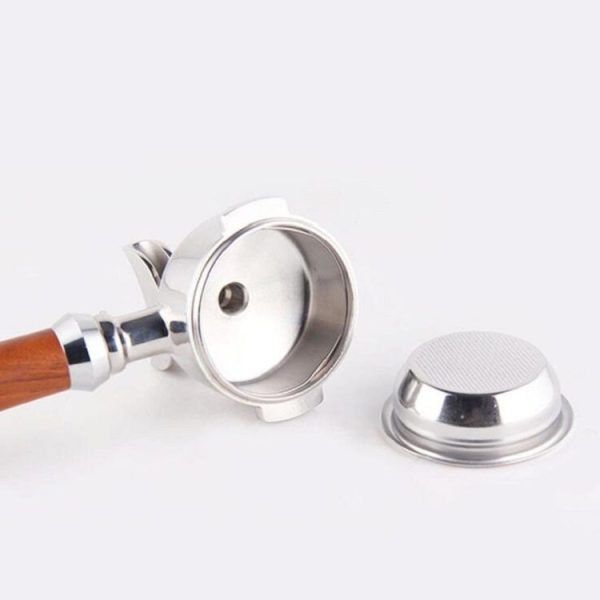 Semi-automatic Coffee Machine Stainless Steel Powder Bowl Brewing Head Filter Bottomless Handle Filter, Specification: Single Cup, Size: 58mm Universal - Image 4