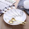 2 PCS Stainless Steel Spoon Portable Metal Coffee Teaspoon Creative Love Heart Shaped Wedding Party Gift Dinnerware, Color: Colorful Porous Love - Image 3