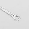 2 PCS Stainless Steel Spoon Portable Metal Coffee Teaspoon Creative Love Heart Shaped Wedding Party Gift Dinnerware, Color: Colorful Porous Love - Image 4