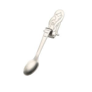 Creative Coffee Spoon Mermaid Shape Handle Spoons Flatware Drinking Tools, Color: True Color