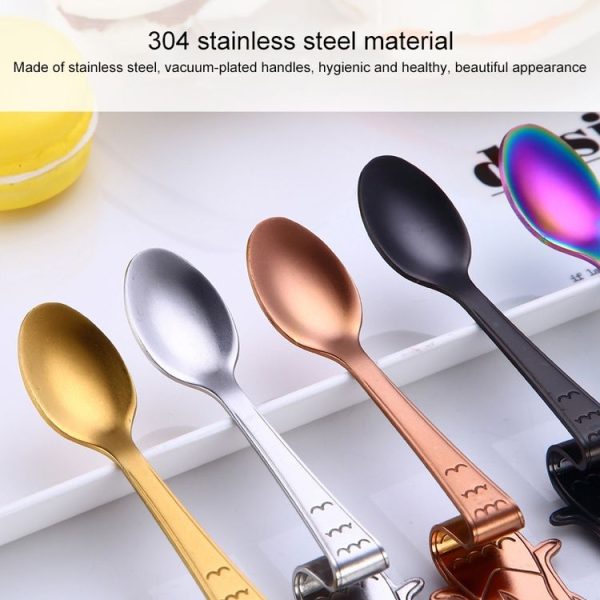 Creative Coffee Spoon Mermaid Shape Handle Spoons Flatware Drinking Tools, Color: True Color - Image 4
