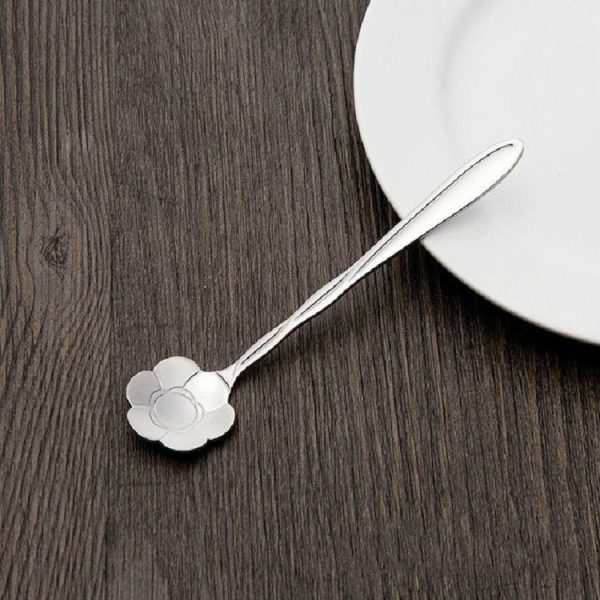 3 PCS Stainless Steel Household Creative Flower Spoon Coffee Stirring Spoon, Style: Sun Flower Spoon - Image 2