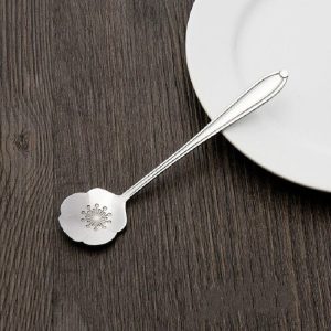3 PCS Stainless Steel Household Creative Flower Spoon Coffee Stirring Spoon, Style: Plum Flower Spoon
