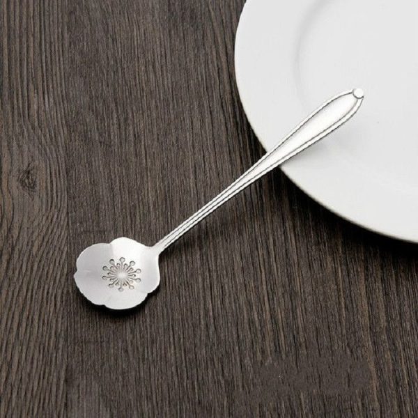3 PCS Stainless Steel Household Creative Flower Spoon Coffee Stirring Spoon, Style: Plum Flower Spoon - Image 2