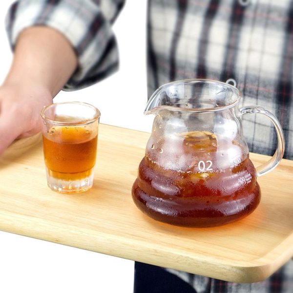 Heat-resistant Hand-made Coffee Glass Pot Cloud Coffee Sharing Pot, Specification: 600ml Glass Pot - Image 7
