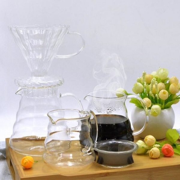 Heat-resistant Hand-made Coffee Glass Pot Cloud Coffee Sharing Pot, Specification: 600ml Glass Pot - Image 8