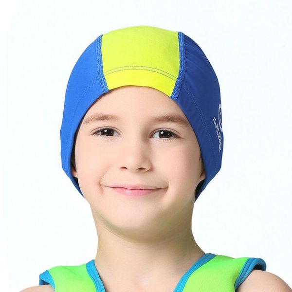 1101 Middle Age Children Deepen Summer Sun Protection Swimming Caps (Pink) - Image 3