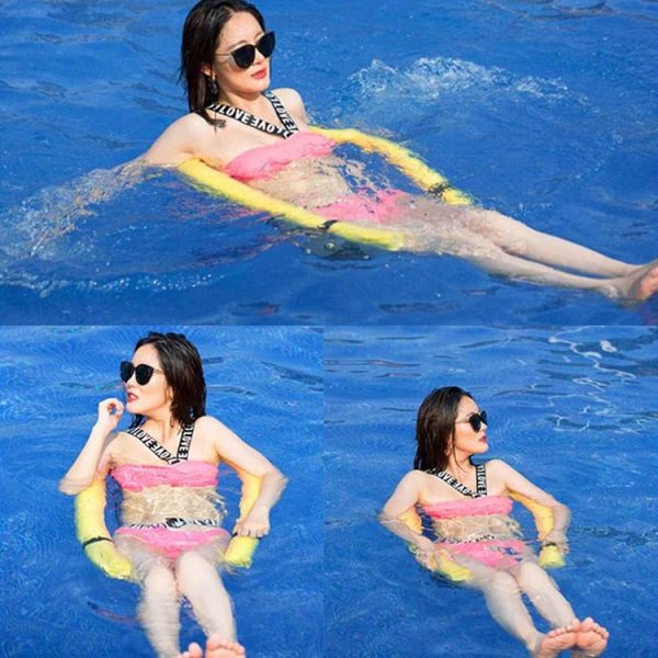 Pool Floating Chair Swimming Pools Seats Floating Bed Chair Noodle Chairs (S Yellow) - Image 6