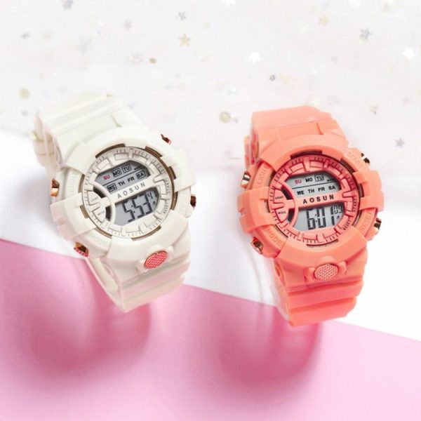 2 PCS Children Outdoor Sports Watch Multi-function Electronic Watch (Beige) - Image 3