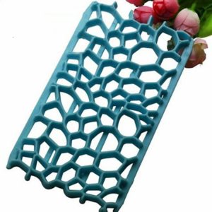 2 PCS Cake Fondant Tool Heart Shaped Diamond Texture Plaid Overpass Quyi Seal Printing Mould (Diamond 54053)