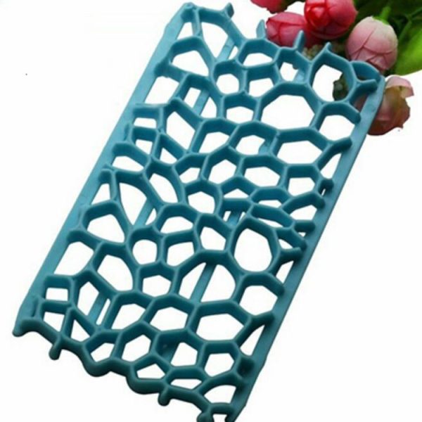 2 PCS Cake Fondant Tool Heart Shaped Diamond Texture Plaid Overpass Quyi Seal Printing Mould (Diamond 54053) - Image 2