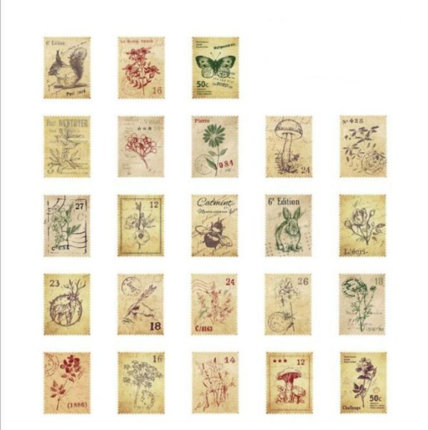 2 PCS Small Forest Post Office Handbook Shaped Sealing Sticker Boxed Sticker - Image 2