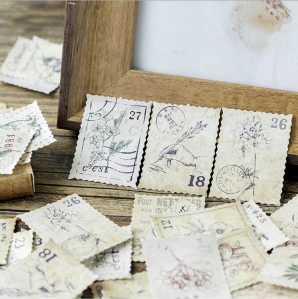 2 PCS Small Forest Post Office Handbook Shaped Sealing Sticker Boxed Sticker - Image 3