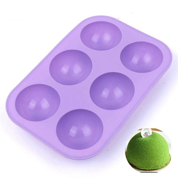 2 PCS 6 Even Small Semi-Circular Silicone Cake Mold Jelly Scented Candle Plaster Mold Random - Image 2