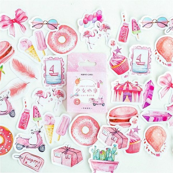 3 PCS Women Hearts Series Stickers Creative Handbooks DIY Decorative Stickers