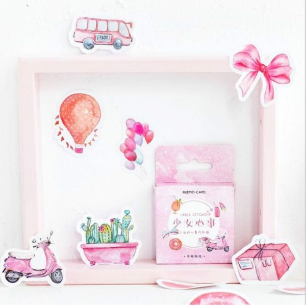 3 PCS Women Hearts Series Stickers Creative Handbooks DIY Decorative Stickers - Image 5