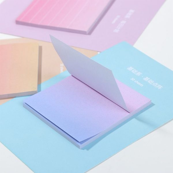 8 PCS Rainbow Gradient Memo Pad Paper Sticky Notes Notepad Stationery Study plan - Image 4