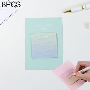 8 PCS Rainbow Gradient Memo Pad Paper Sticky Notes Notepad Stationery Essay record