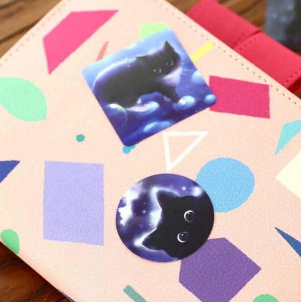 5 PCS Cute Little Black Cat Boxed Stickers Stickers DIY Hand Account Stickers - Image 3