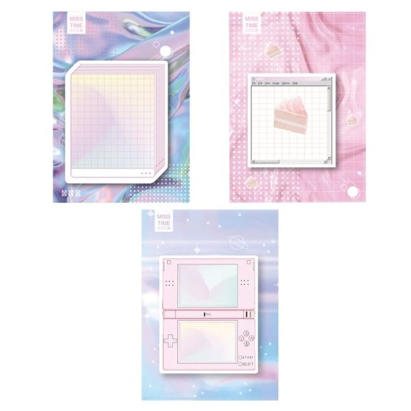 4 PCS Steam Wave Series Stickers Creative Fresh Message Notes N Times Posted Notes (Star River) - Image 2